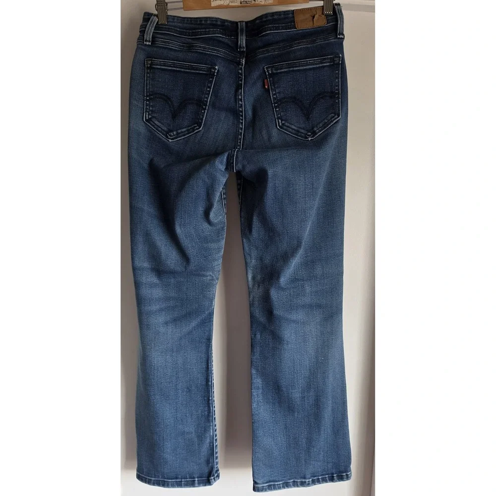 Levi's Women's Jeans Size 10 Blue Curvy Bootcut Denim Pants Trousers 28x30